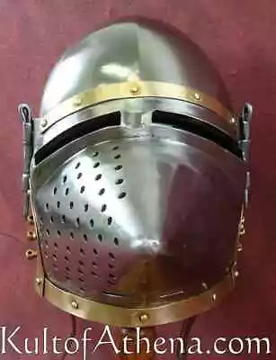Antique Pig Face Bascinet Armor Helmet Antique Medieval Functional Helmet Gift • $105