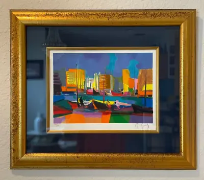 Marcel Mouly  Costa Del Sol  Limited Edition Lithograph Signed Framed /Glass COA • $425