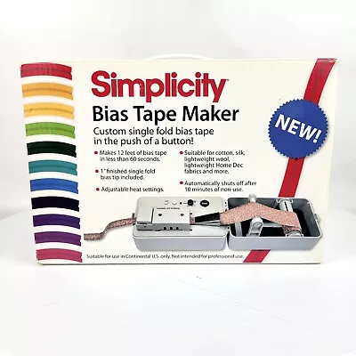 $149.99 • Buy Simplicity 881925 Bias Tape Maker 1“single Fold 12 Ft./min. DIY Sew New In Box