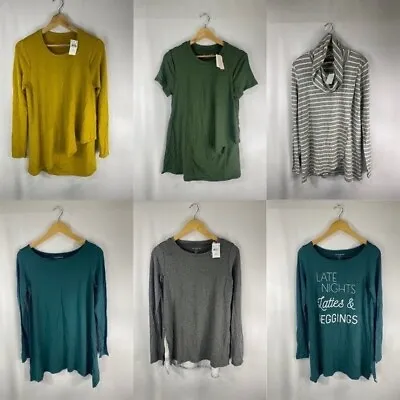 6 SMALL Pea In The Pod Nursing Maternity Long Sleeved Tee Cowl Neck Lot • $91