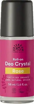 £7.49 • Buy Urtekram Organic Crystal Deodorant Roll On Rose - 50ml