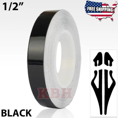 $8.44 • Buy 1/2  Roll Vinyl Pinstriping Pin Stripe Solid Line Tape Decal Sticker 12mm BLACK