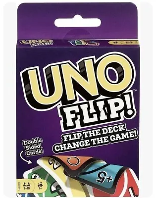 Flip Uno Card Game Multi Coloured Exciting Family Fun Uno Card Game Free Postage • £4.89