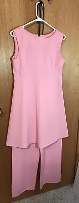 Beautiful Pink 70’s VTG Tunic Mini Dress Pant Suit • $22.99