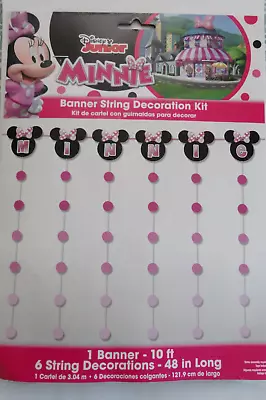 Disney Birthday Minnie Mouse Banner String Decoration Kit • $3.99