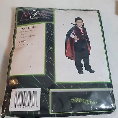 Boys Kids Vampire Halloween Costume Gothic/Dracula Vampire Size S  • $22