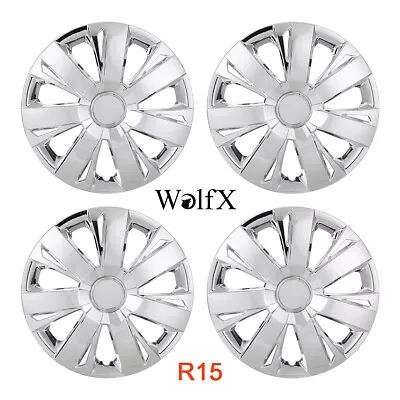15  Set Of 4 Wheel Covers Snap On Full HubCaps R15 Tire Smart Fortwo Forfour Kia • $44.99