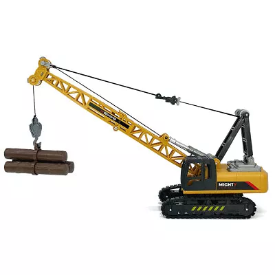 Crane Truck Toy 1/50 Scale Construction Vehicle Models Toys For Boys Gift Yellow • $17.81