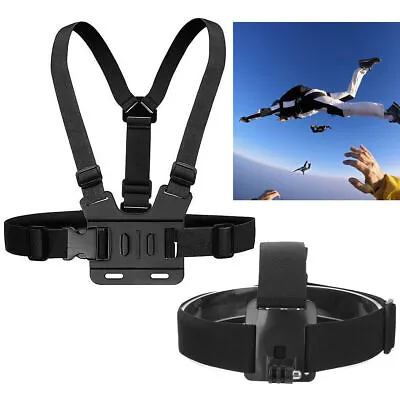 Harness Head + Chest Strap Mount For GoPro Hero 4 3+ 3 2 1 Chesty Accessories • $17.99