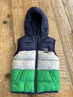 EUC Mayoral Spain Boys Size 18-24 Months Hooded Puffer Vest Reversible • $9.99