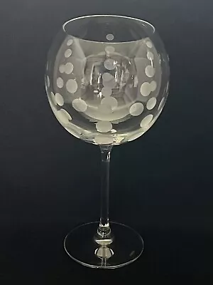 Mikasa Cheers Crystal Balloon Wine Goblet 9  Tall 24 Oz Replacement Etched Dots • $10.99