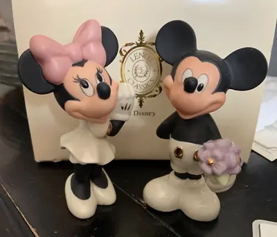 Lenox 2 Pc. Mickey & Minnie Mouse Salt & Pepper Shakers Sweethearts MINT In Box • $19.99