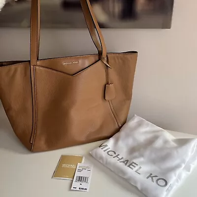 GUC Michael Kors Whitney Acorn Large Tote Tan Camel Leather • $39.99