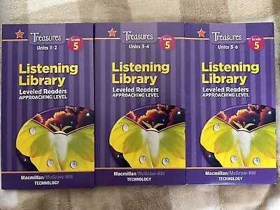 Macmillion/McGraw-Hill Treasures Listening Library Grade 5 Leveled Readers CDs • $9.99