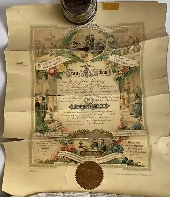 Antique 1915 Marriage License/Certificate • $9.99