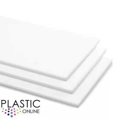 White Extruded XT Acrylic Sheet Plastic Material Panel Cut To Size • £0.99