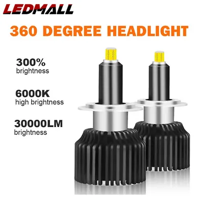 360 Super H7 Led Headlight Bulb H1 H8 H11 H4 Hb3 Hb4 9012 Hir2 Lamp 30000LM 100W • $20.99