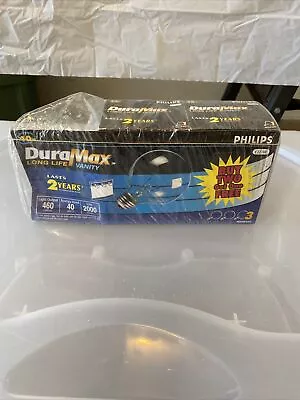 Phillips Clear Duramax Vanity Globe Bulbs 40 Watt Lot Of 2 Vintage • $12.99