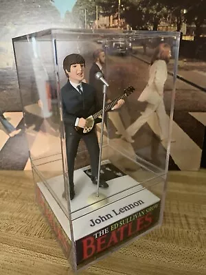 THE BEATLES / JOHN LENNON  / ED SULLIVAN SHOW / FIGURINE In DISPLAY CASE! • $59.95