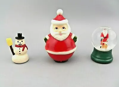 Vintage Christmas Snowman And Santa (1) Midwest Importers Lot Of 3 GUC • $5.69