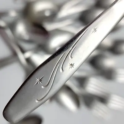 Marcrest Mar-Crest Lot 20 Stainless Flatware Atomic Starburst Astro • $64.97