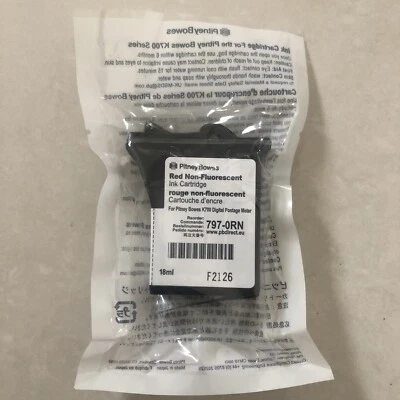 £12.99 • Buy Original Pitney Bowes 797-0RN Red PBI Postal Ink (18ml) For K700 DM50 DM60