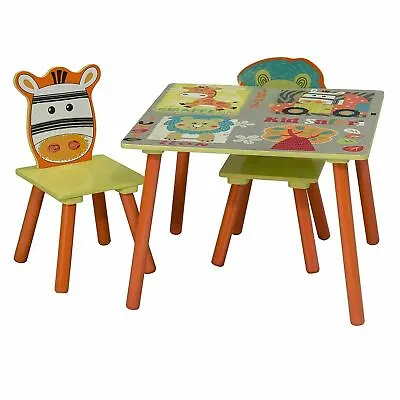 Childrens Table And 2 Chairs Set Kids Dining Leaning Activity Furniture Playroom • £50.99