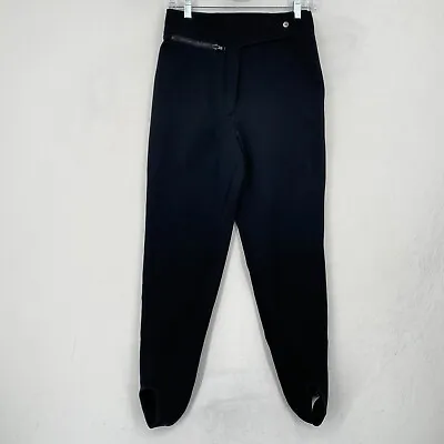 Vintage Profile Breeches Riding Pants Womens 10 Black Nylon Wool Blend Zip 80s • $24.99