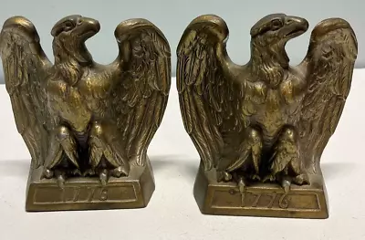 Vintage American Bald Eagle Bookends Colonial Virginia 1776 Patriotic • $60