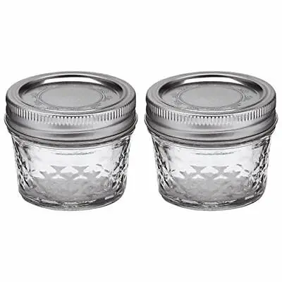Ball Mason 4oz Quilted Jelly Jars With Lids And Bands Set Of 2 • $16.71