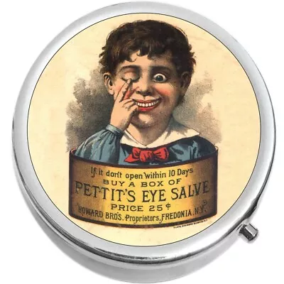 Apothecary Eye Salve Vintage Medical Pill Box Medicine Pill Box • $16.88