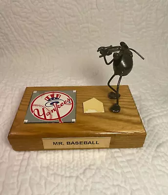 Vintage Sand Fleas  Mr. Baseball  New York Yankees USA Metal Sculpture Art • $12.88