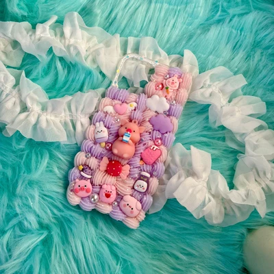$45 • Buy Milk Piggy Cute Animal Decoden Case For Iphone 11,12,13,14