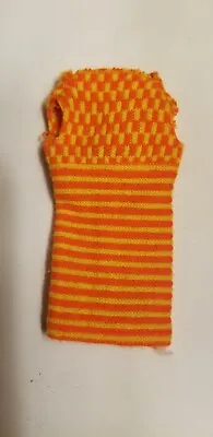 Vintage 1968 Barbie #1727 Twiggy Francie Twigster Mod Knit Orange Yellow Dress • $45