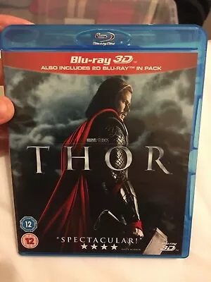 THOR Blu Ray 3D 2011 RARE OOP MARVEL CHRIS HEMSWORTH • £4