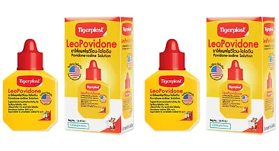 2x15cc. Leopovidone Solution Povidine Iodine A First Aid Antiseptic Cuts Wounds • £10.38