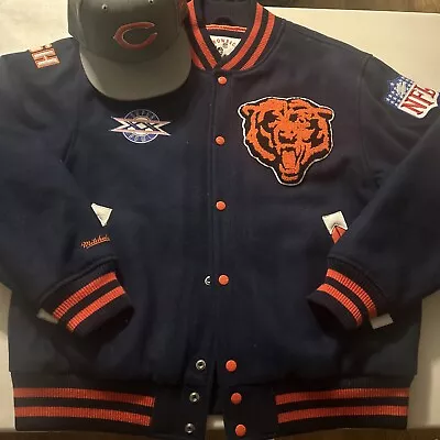 Mitchell & Ness 1984Chicago Bears Wool Jacket Sz Large W/new Era Gray Hat 7 1/2 • $499.99