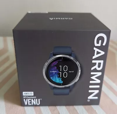 Garmin Venu GPS AMOLED Watch - Granite Blue • $100