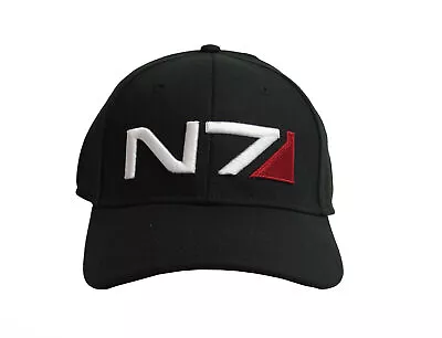 Mass Effect N7 Black Fitted Hat Cap One Size Fits Most • $24.99