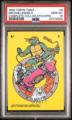 Michelangelo 1989 Teenage Mutant Ninja Turtles Collector Edition PSA 10 GEM Mint • $209.97
