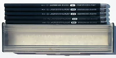 Vintage Eberhard Faber Microtomic 600 H HB 2H 3H 6H Pencils In Plastic Case USA • $50