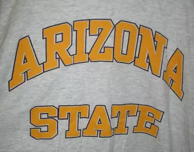 NCAA Arizona State Spell Out Graphic Men's Gray Shirt XL VTG 90s SUN DEVILS • $24.60