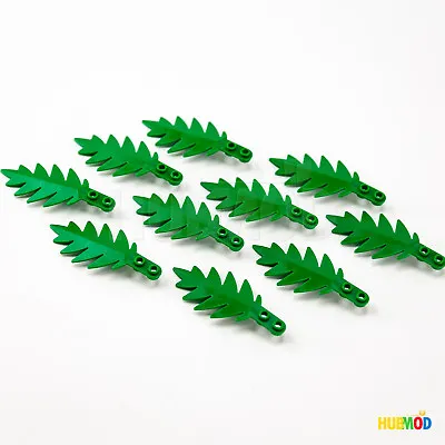 Lot Of 10 Genuine LEGO Green 8x3 Stud 6148 Small Palm Leaf Tree Plants Leaves • $10.13