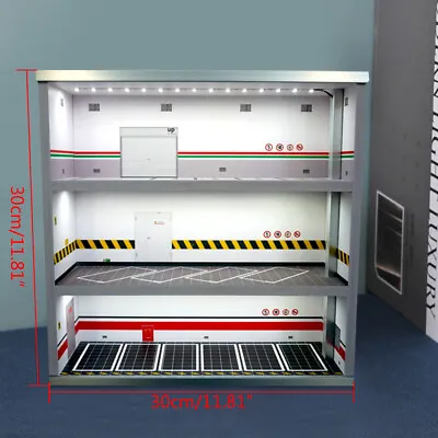 Diecast Model Car Display Case &LED Light For 1:64 3-Layer Model Display Cabinet • $71