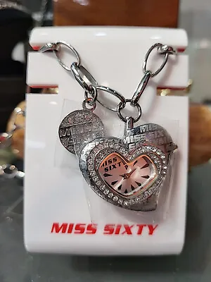 MISS SIXTY Necklace Watch With Swarovski Crystal NEW IN BOX • $65.84