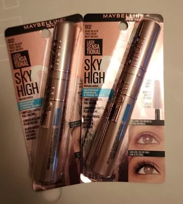 Maybelline SKY HIGH Mascara 802  Waterproof TIKTOK VERY BLACK ⭐LOT OF 2 NEW⭐ • $11.99