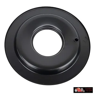 14  Round Black Air Cleaner Flat Base 5-1/8  Neck Opening 4 Barrel Chevy Ford • $24.95