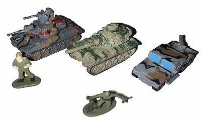 Vintage Micro Machines M1A1 Abrams Tanks (2) & Humvee 6x6 White Skull & 2 Men • $19.99