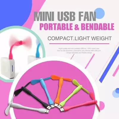 $5.55 • Buy Bendable And Flexible Mini USB Fan Portable Flexible Cooling For Power Bank, Com