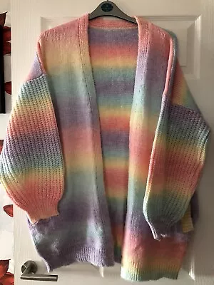 Shein Size XL 18 Rainbow Colour Long Cardigan  • £22